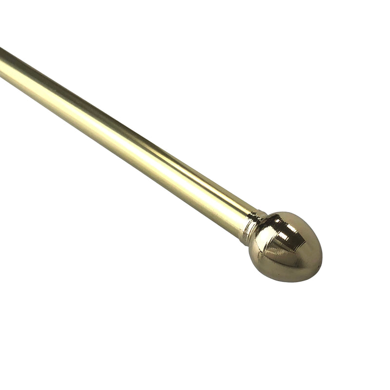 5/8" Drapery Single Curtain Rod Set with Acorn finials_Soft Gold/Brushed Nickel 2-PACK