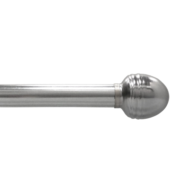 5/8" Drapery Single Curtain Rod Set with Acorn finials_Soft Gold/Brushed Nickel 2-PACK