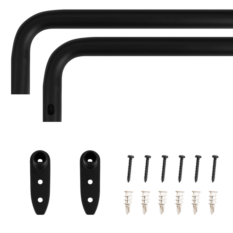 3/4" Drapery Core Curtain Rod_Matte Black