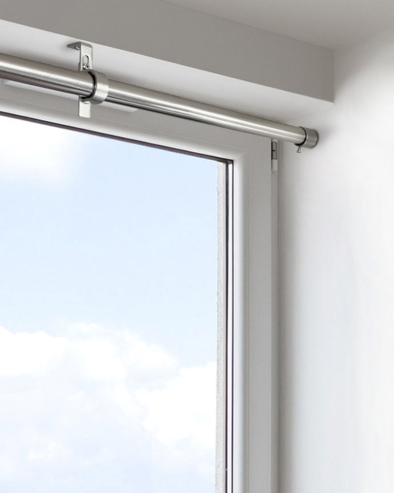 1" Ceiling/wall end bracket Matte Black/Brushed Nickel