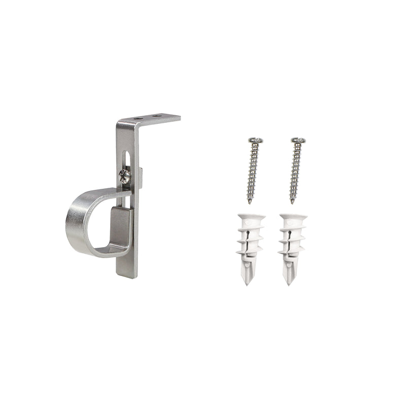 1" Ceiling/wall end bracket Matte Black/Brushed Nickel