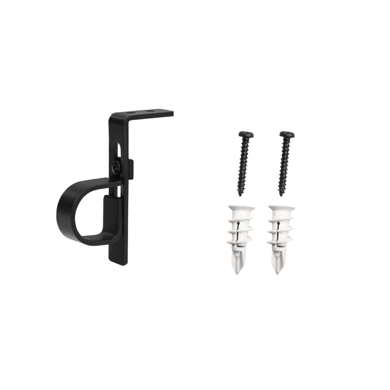 1" Ceiling/wall end bracket Matte Black/Brushed Nickel