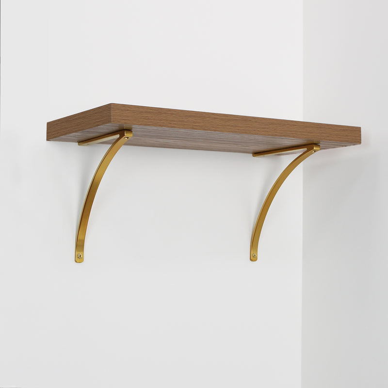 Shelf Brackets Matte Black/Brass