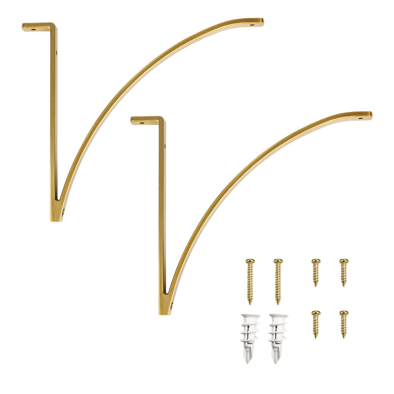 Shelf Brackets Matte Black/Brass