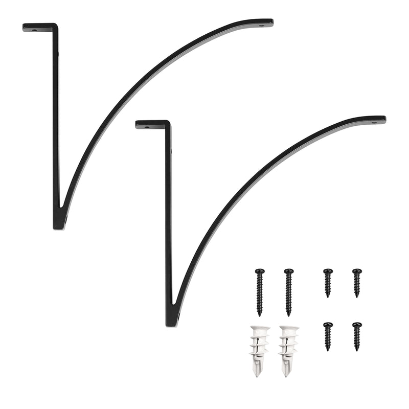 Shelf Brackets Matte Black/Brass