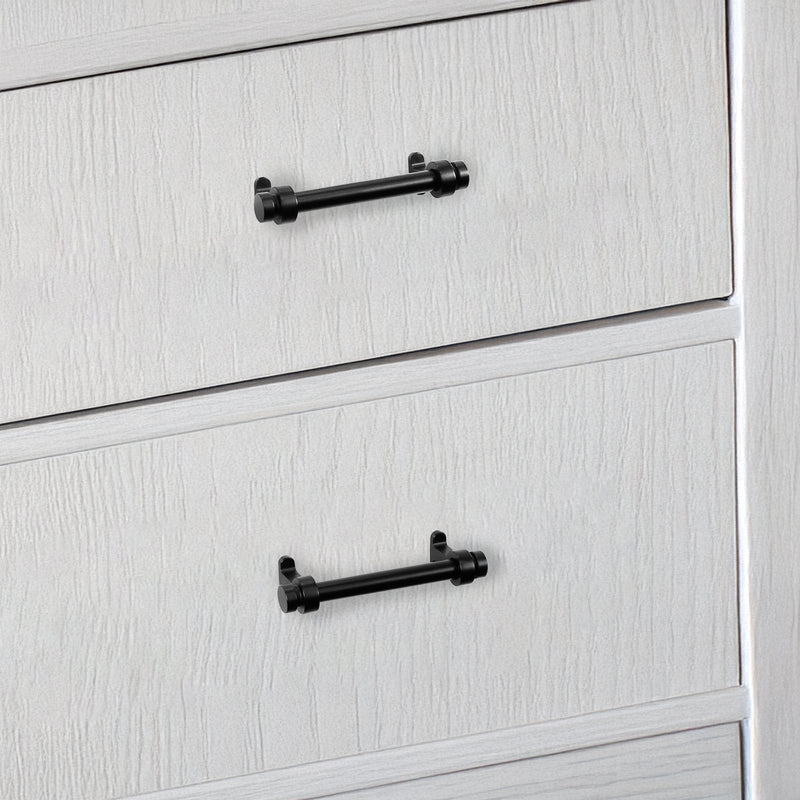 Drawer Pull Vintage 3" or 3.75" Antique Nickel/Matte Black