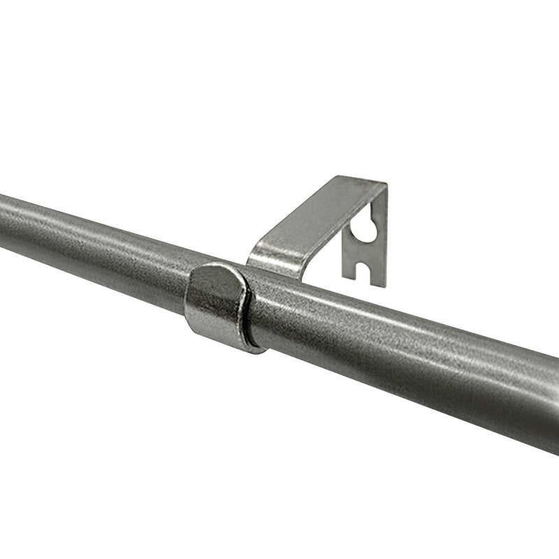 5/8" Drapery Single Curtain Rod Set with Arrow finials_Pewter