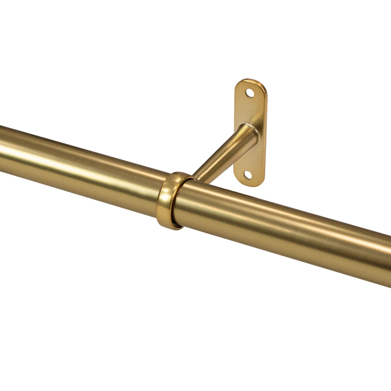 7/8" dia. Decorative Screw Curtain Rod_Brass