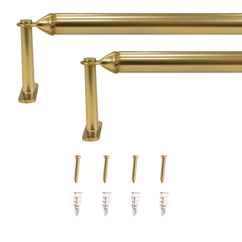 7/8" dia. Decorative Screw Curtain Rod_Brass