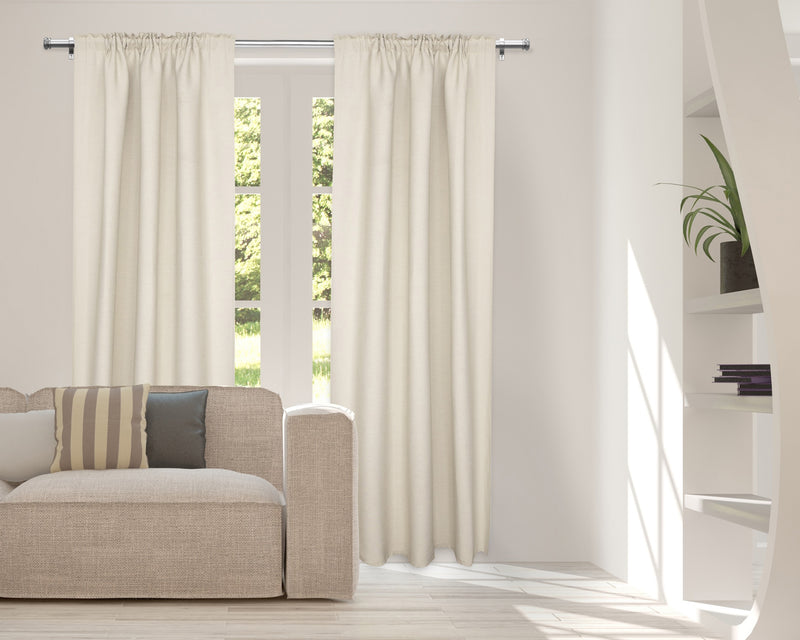 1" Drapery Single Curtain Rod Set with End Cap finials