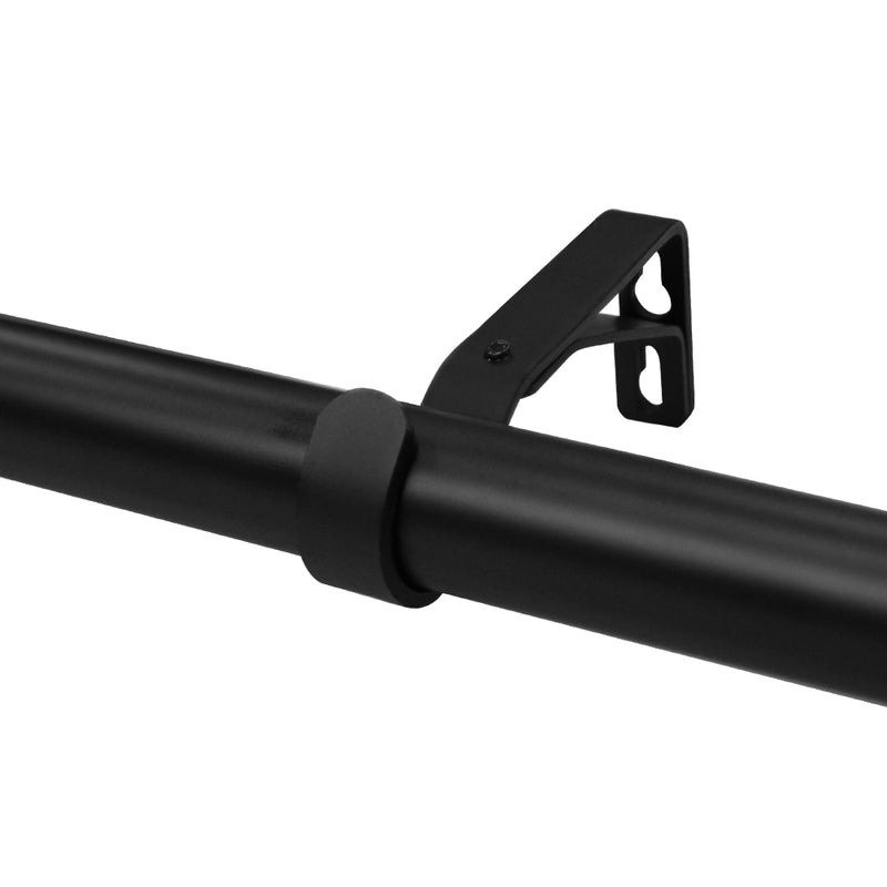 1" Drapery Single Curtain Rod Set with End Cap finials