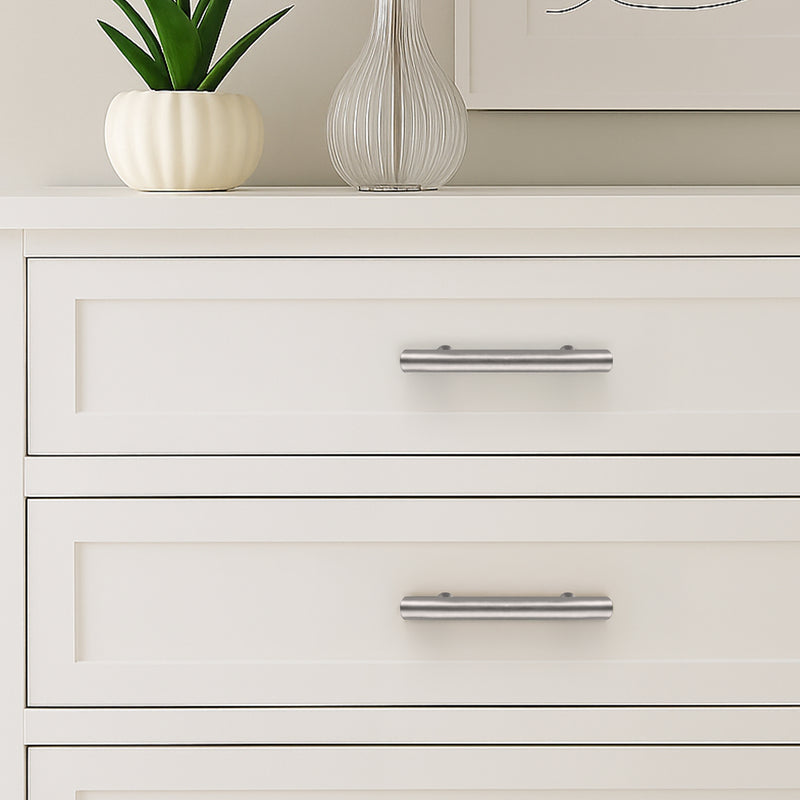 modern dresser drawer handles Stainless Steel Cabinet Handle Pull – 5 Inch, Modern T-Bar Design, Brushed Finish, 3 Inch Hole Center 2-Pack / Black