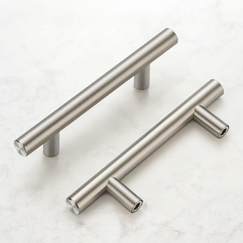 Stainless Steel Cabinet Handle Pull – 5 Inch, Modern T-Bar Design, Brushed Finish, 3 Inch Hole Center 2-Pack / Black Stainless Steel Cabinet Handle Pull – 5 Inch, Modern T-Bar Design, Brushed Finish, 3 Inch Hole Center 2-Pack / Black