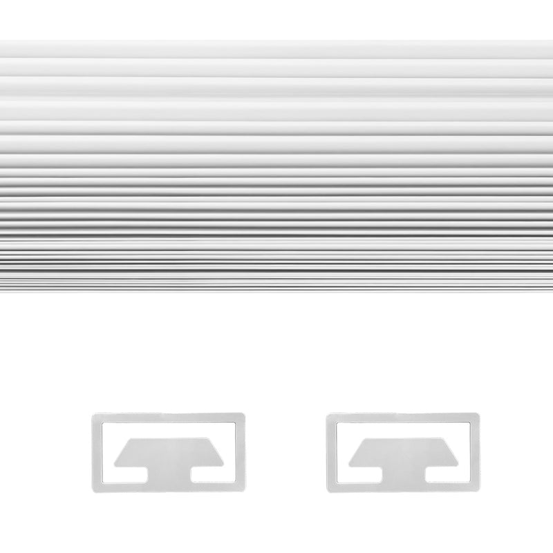 Cut-to-Size Cordless Light-Filtering PAPER Temporary Pleated Shades_White_6 pks