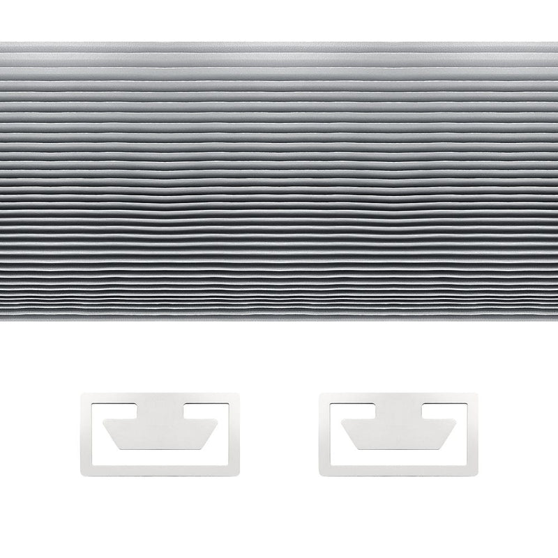 Cut-to-size Cordless Room-Darkening VINYL Temporary Pleated Shades_White_6 pks