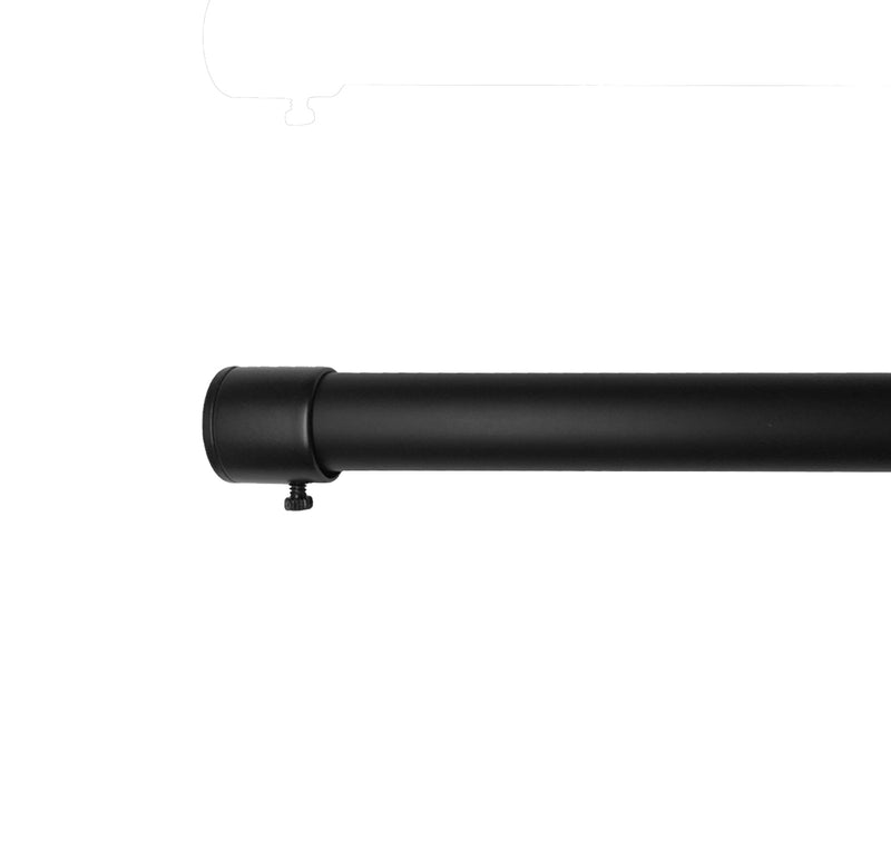1" dia. Drapery Single Condo Curtain Rod Set _Matte Black