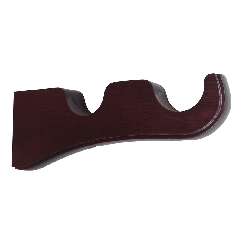 Wood Double Curtain Rod Bracket in White/Heritage Oak/Mahogany for 1-3/8 in. pole