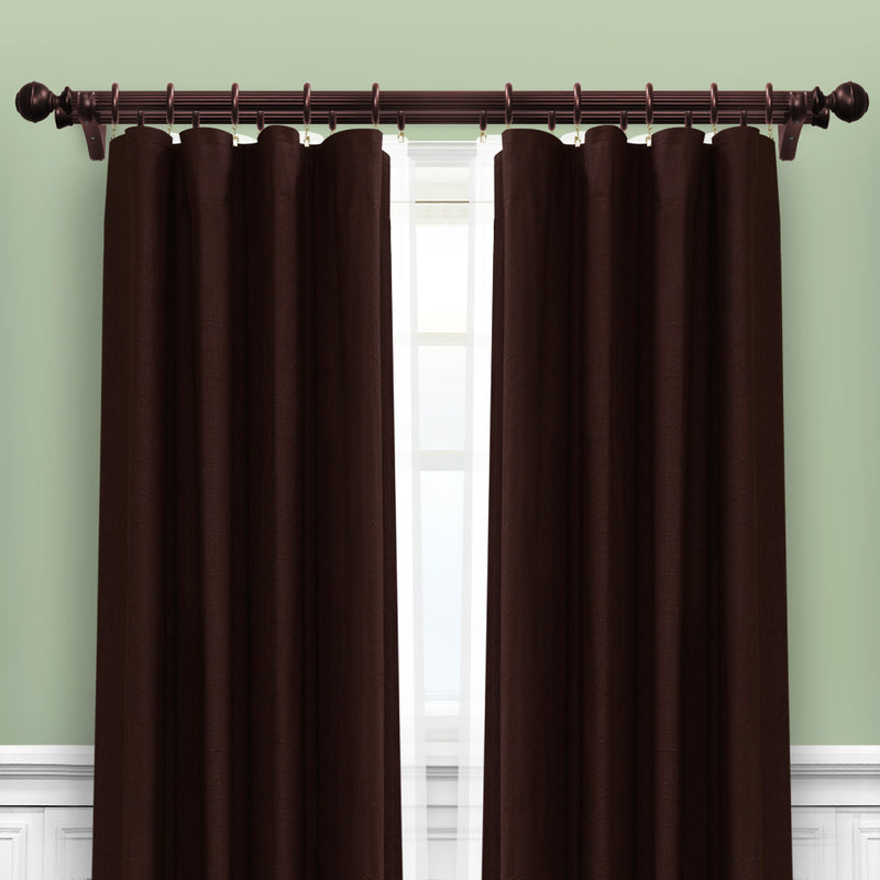 Wood Double Curtain Rod Bracket in White/Heritage Oak/Mahogany for 1-3/8 in. pole