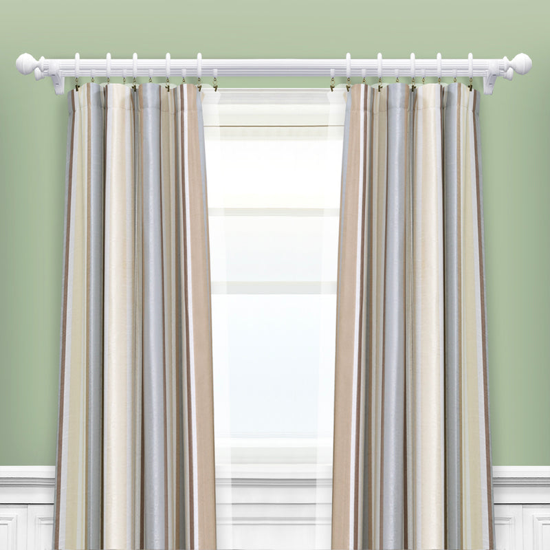 Wood Double Curtain Rod Bracket in White/Heritage Oak/Mahogany for 1-3/8 in. pole