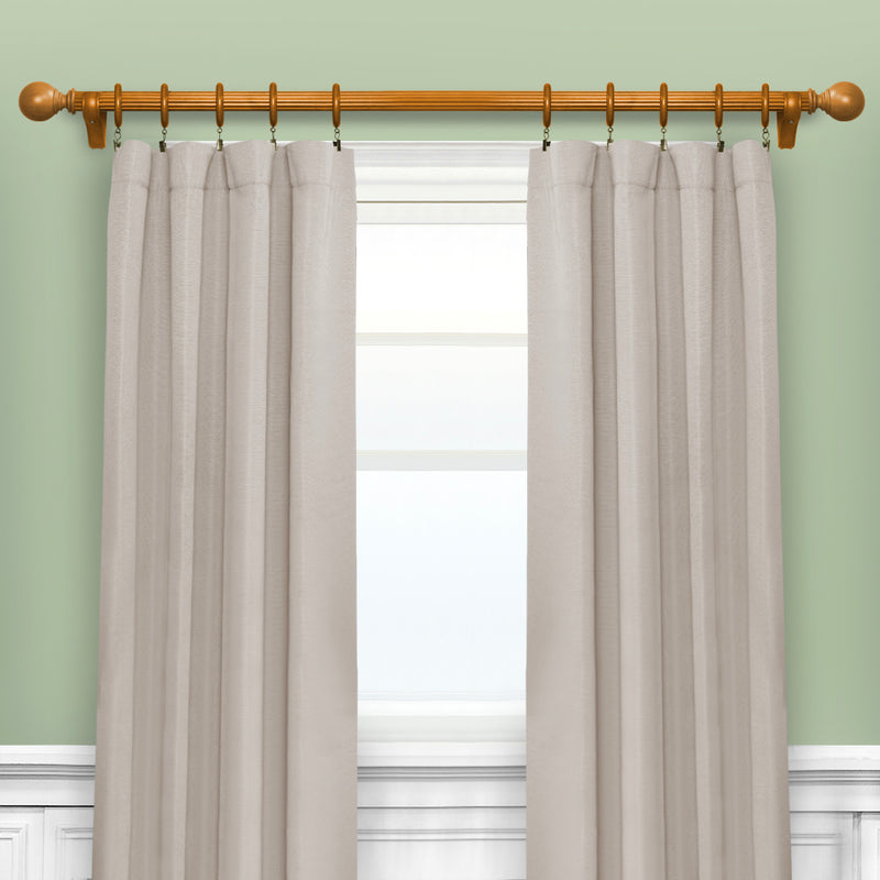 Wood Ball Finials in White/Heritage Oak/Mahogany for 1-3/8 in. pole (2-Pack)