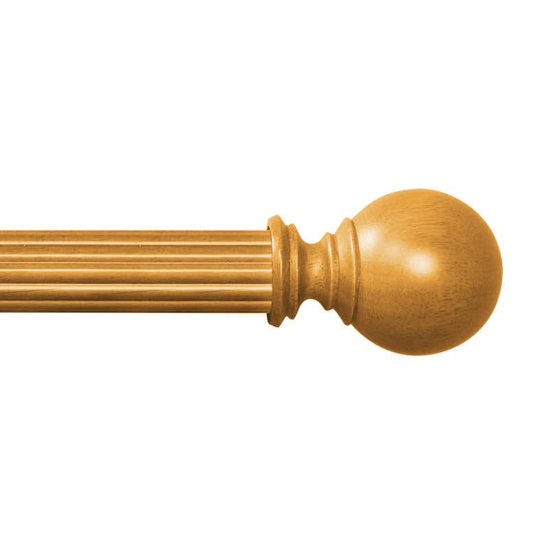 Wood Ball Finials in White/Heritage Oak/Mahogany for 1-3/8 in. pole (2-Pack)