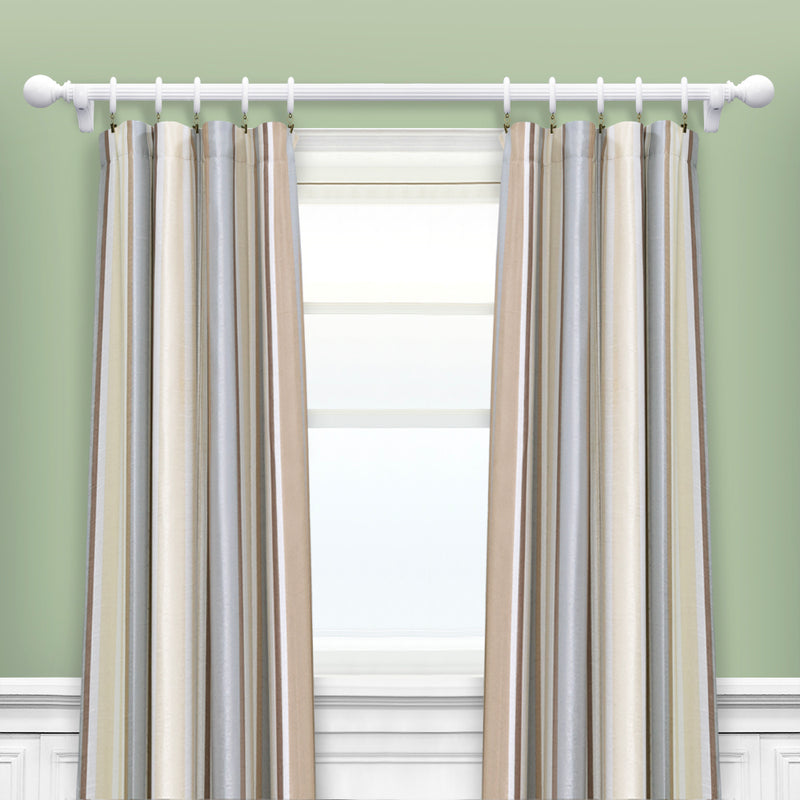 Wood Ball Finials in White/Heritage Oak/Mahogany for 1-3/8 in. pole (2-Pack)