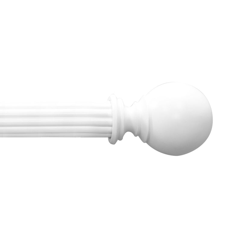 Wood Ball Finials in White/Heritage Oak/Mahogany for 1-3/8 in. pole (2-Pack)