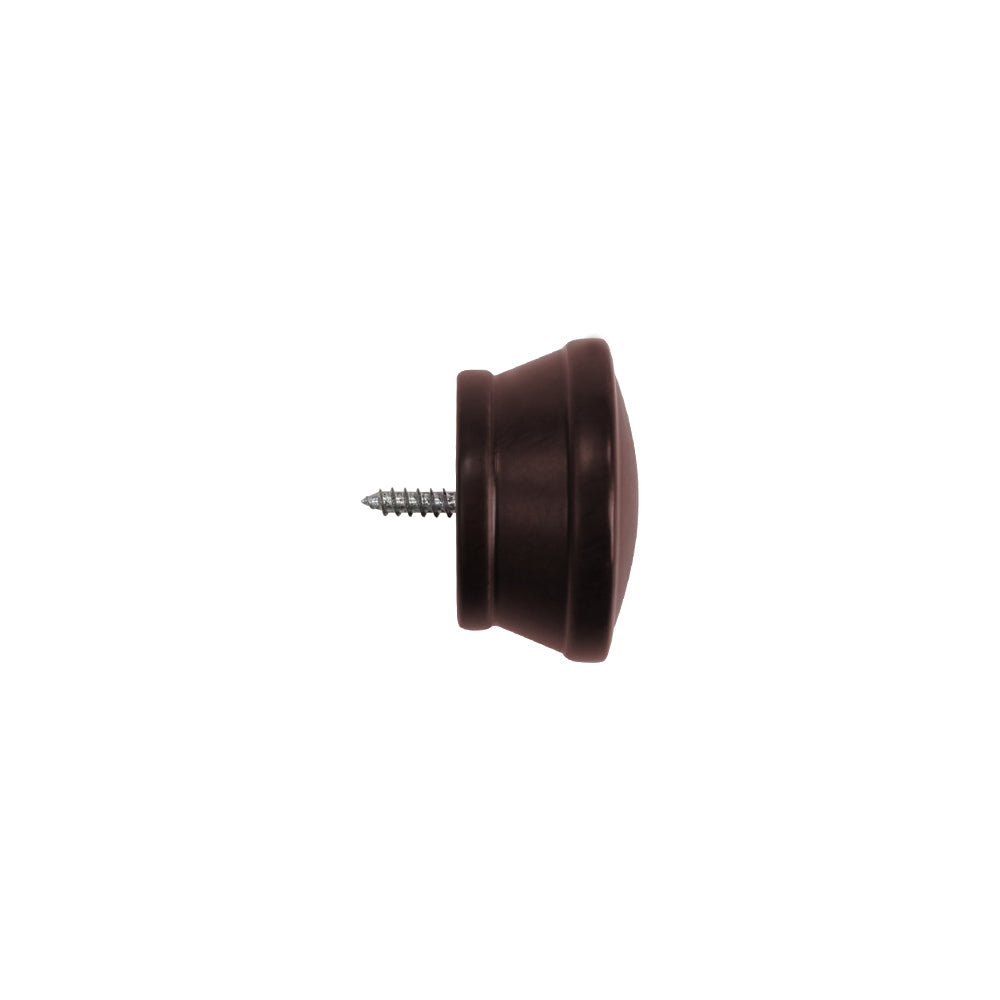Wood End Cap Finials in White/Heritage Oak/Mahogany for 1-3/8 in. pole (2-Pack)