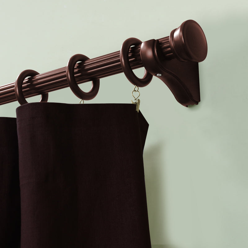 Wood End Cap Finials in White/Heritage Oak/Mahogany for 1-3/8 in. pole (2-Pack)