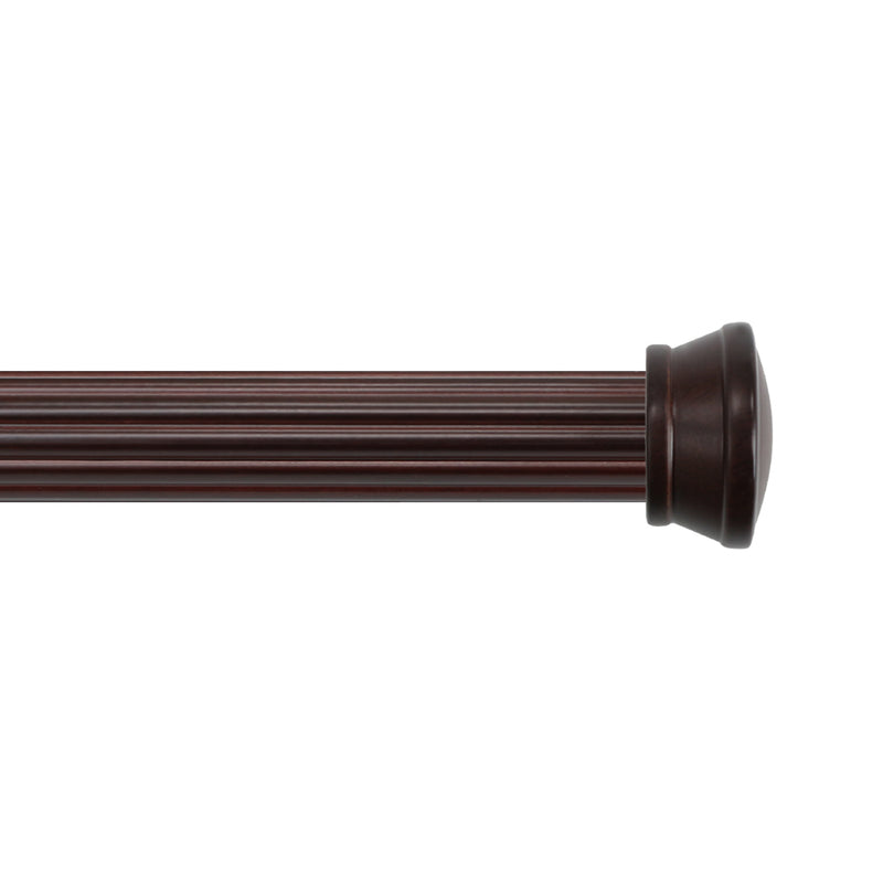 Wood End Cap Finials in White/Heritage Oak/Mahogany for 1-3/8 in. pole (2-Pack)