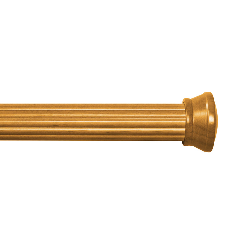 Wood End Cap Finials in White/Heritage Oak/Mahogany for 1-3/8 in. pole (2-Pack)