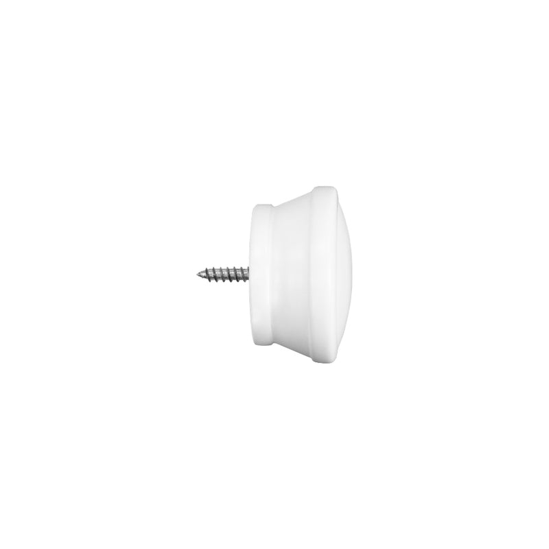 Wood End Cap Finials in White/Heritage Oak/Mahogany for 1-3/8 in. pole (2-Pack)