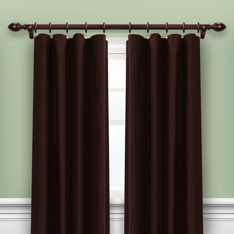Wood Egg Finials in White/Mahogany for 1-3/8 in. pole (2-Pack)