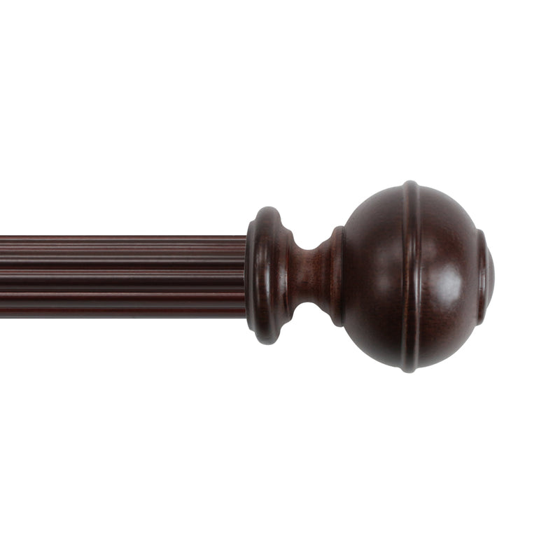 Lumi Wood Ball Finials for 1-3/8 in. Pole (2-Pack) (Heritage Oak)