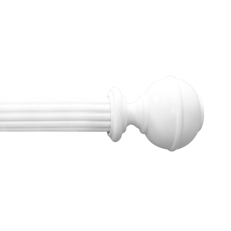 Wood Knob Finials in White/Heritage Oak/Mahogany for 1-3/8 in. pole (2-Pack)