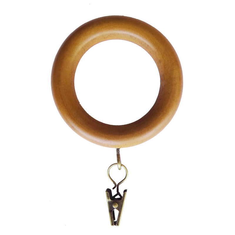Wood Rings in White/Heritage Oak/Mahogany for 1-3/8 in. pole ( 7 PCS/Pack)