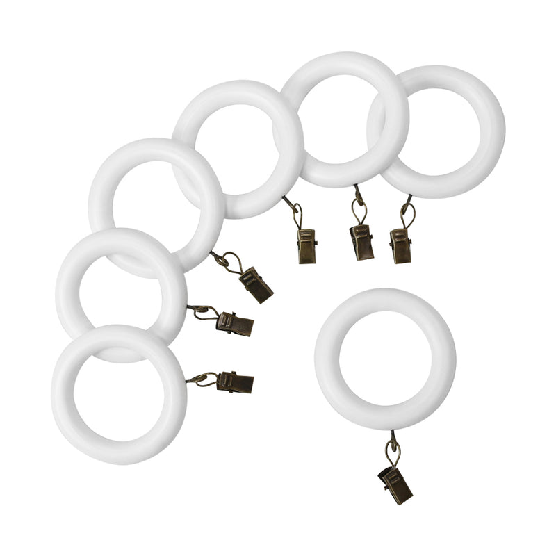 Wood Rings in White/Heritage Oak/Mahogany for 1-3/8 in. pole ( 7 PCS/Pack)