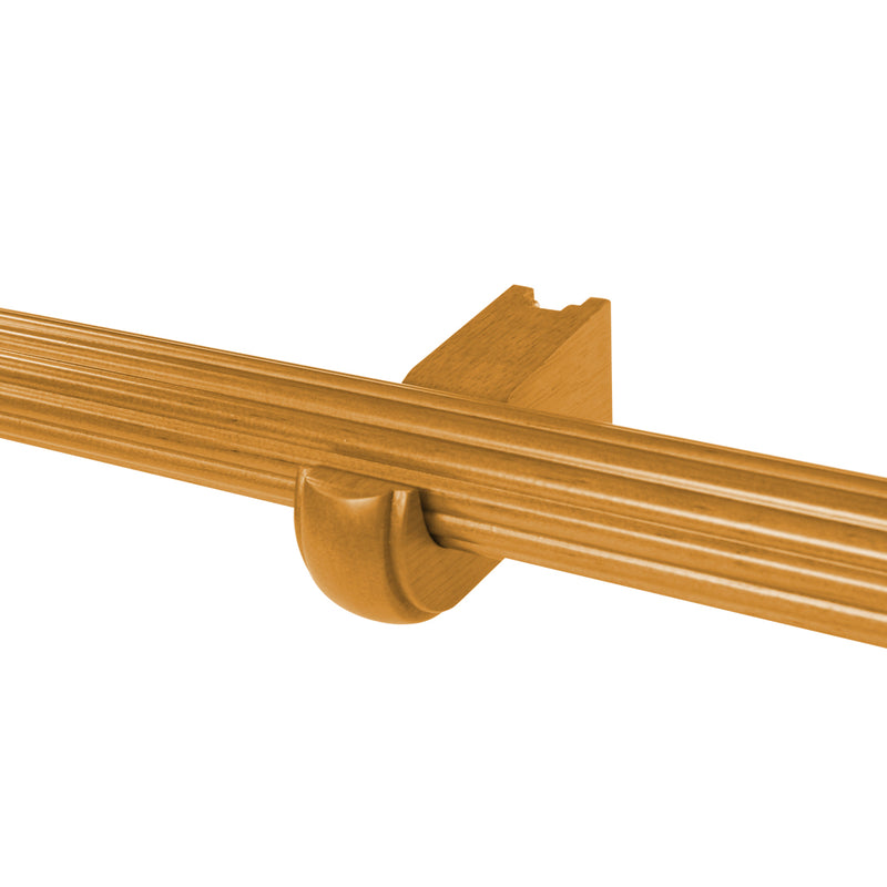 Wood Single Curtain Rod Bracket in White/Heritage Oak/Mahogany for 1-3/8 in. pole