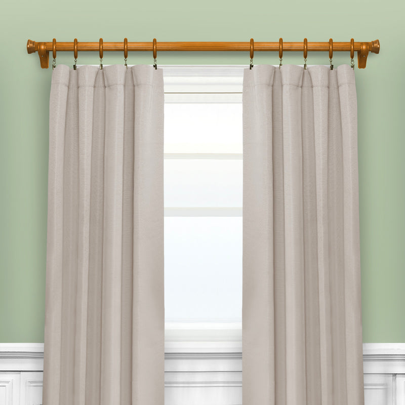 Wood Single Curtain Rod Bracket in White/Heritage Oak/Mahogany for 1-3/8 in. pole