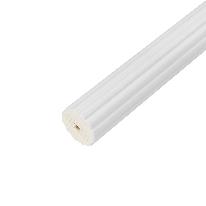 (4FT & 6FT & 8FT) 1-3/8 in. Wood Single Curtain Rod in White/Heritage Oak/Mahogany