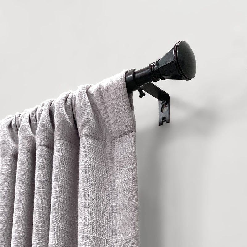 5/8" Drapery Single Curtain Rod Set with Trumpet Finials_Oil Rubbed Bronze