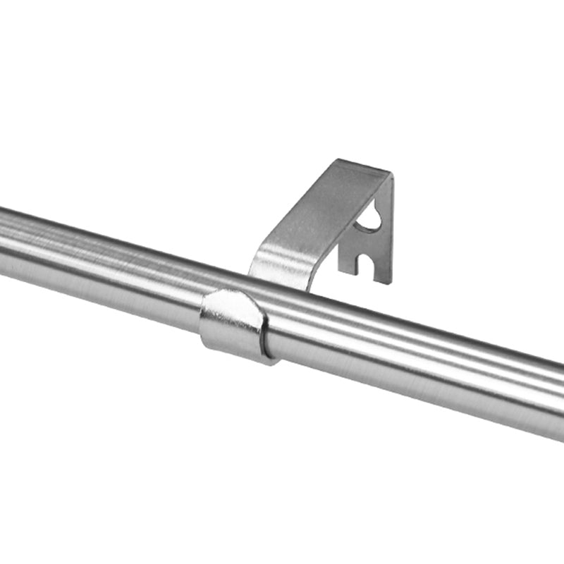 5/8" Drapery Single Curtain Rod Set with Cage Ball Finials_Brushed Nickel