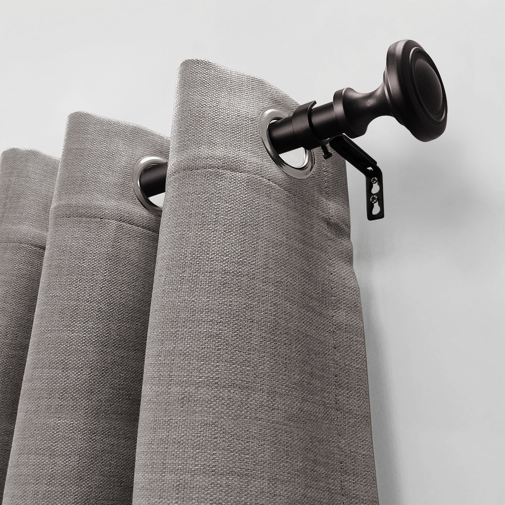 1" Metal Knob Curtain Rod, Oil Rubbed Bronze, 36-72" & 72-144"