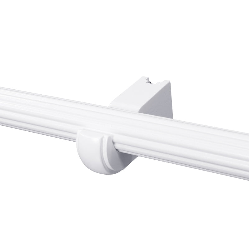 (4FT & 6FT & 8FT) 1-3/8 in. Wood Single Curtain Rod in White/Heritage Oak/Mahogany