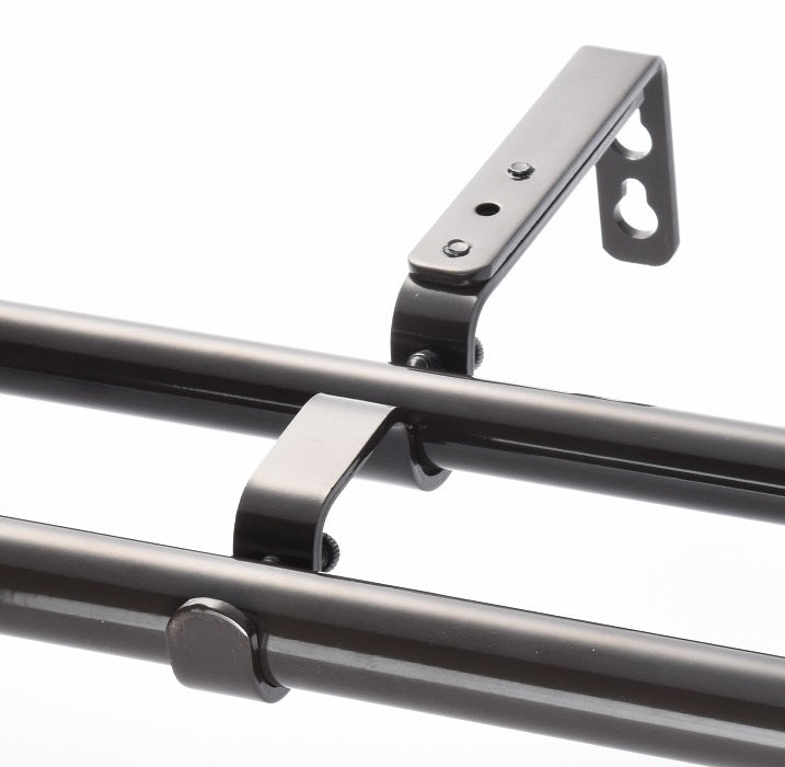 3/4" & 5/8" Drapery Double Curtain Rod Set with ball finials_Oil Rubbed Bronze