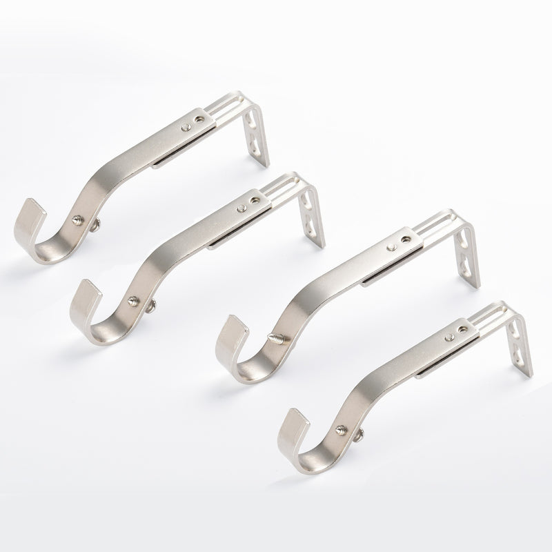 Adjustable Single Curtain Rod Brackets 1 in. (4-Piece)