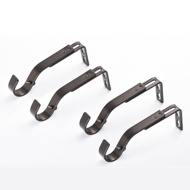 Adjustable Single Curtain Rod Brackets 1 in. (4-Piece)