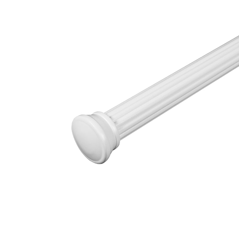 (4FT & 6FT & 8FT) 1-3/8 in. Wood Single Curtain Rod in White/Heritage Oak/Mahogany