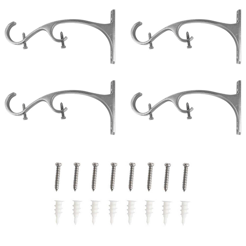 Conversion Double Curtain Rod Brackets 1 in. & 3/4 in. (2-PK ; 4-PK)