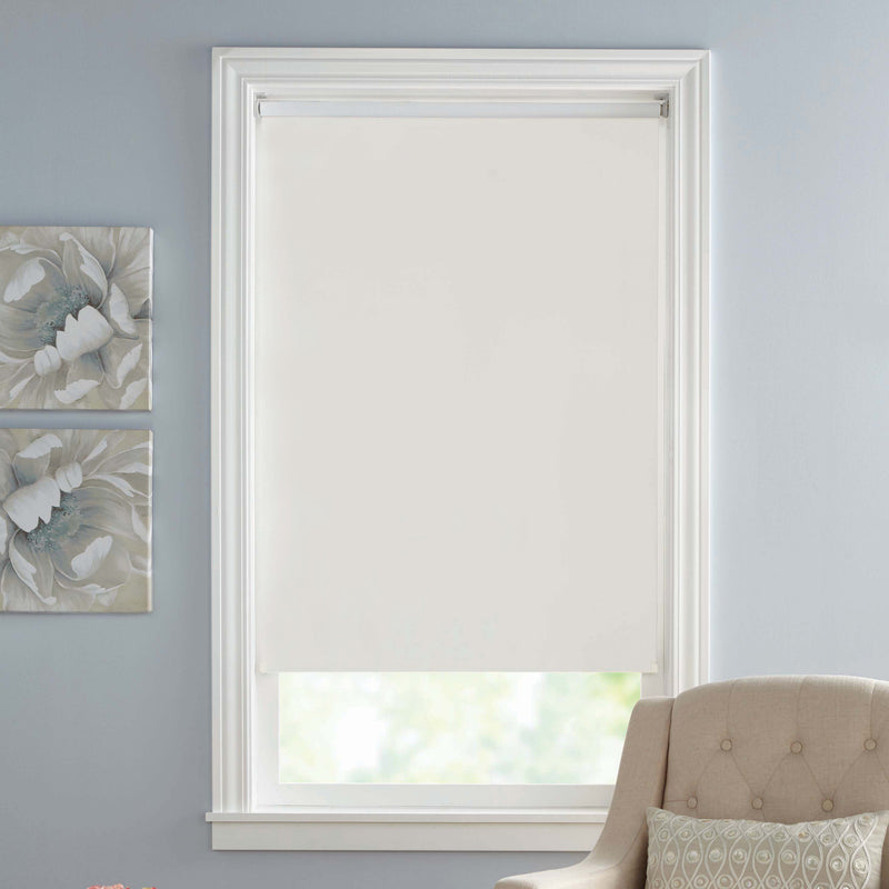 Cordless Cut-to-Size Slow Release Blackout Fabric Roller Shade_White